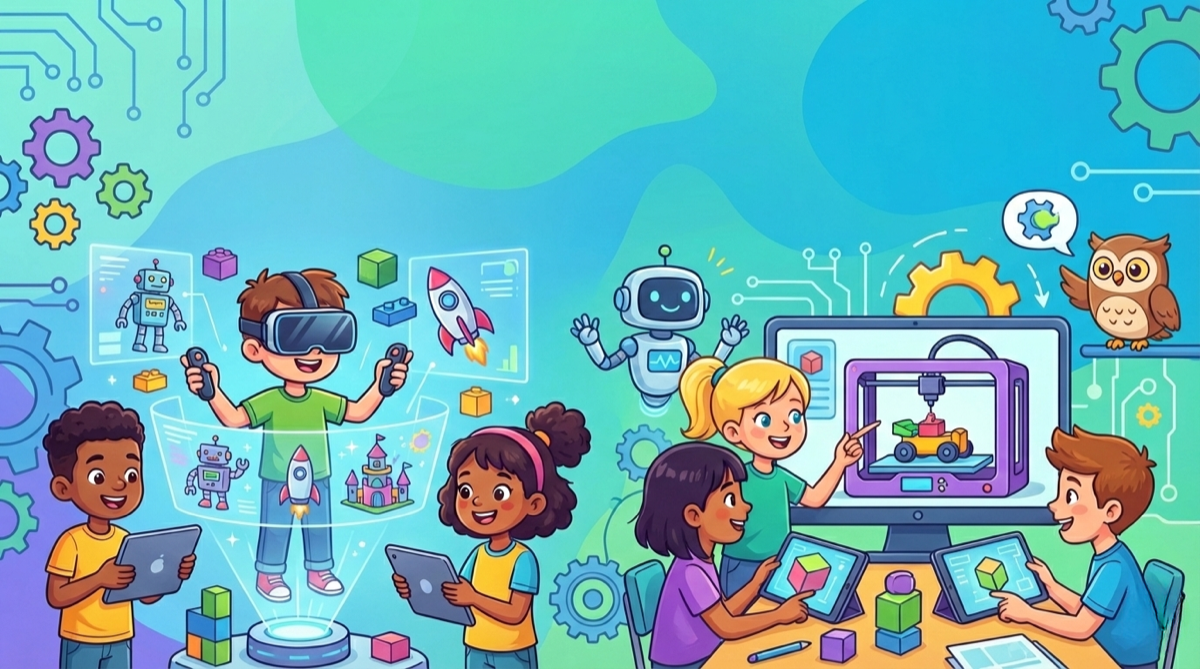 Trẻ em học công nghệ qua chơi