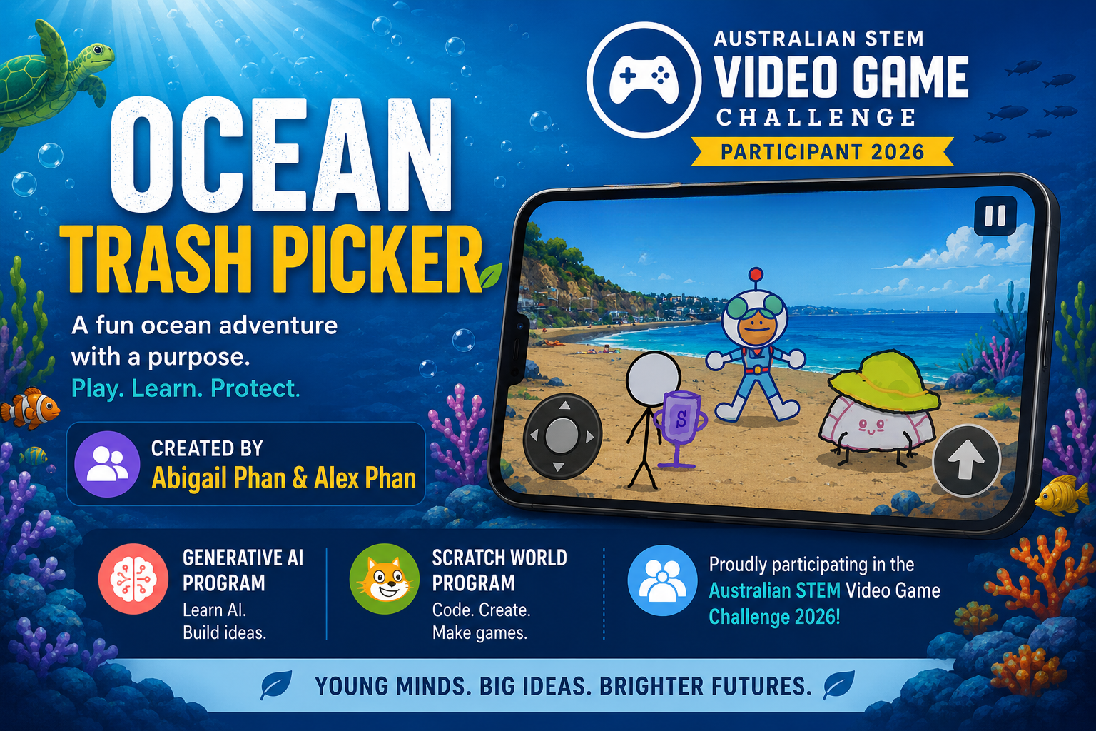Ocean Trash Picker game by Abigail & Alex Phan